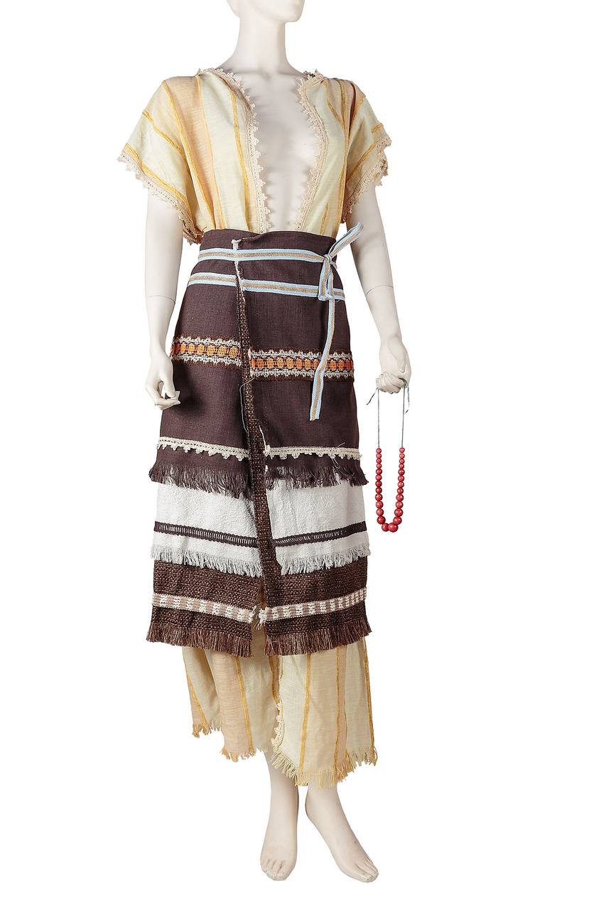 Historical Dress — Cream and Brown — Archaeopolis archive view 002