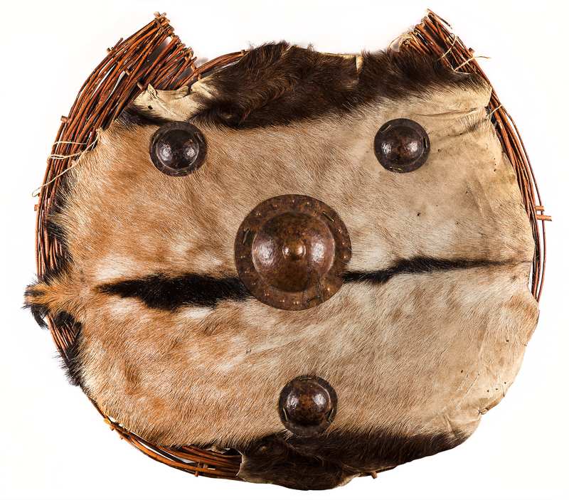 Woven Shield with Hide-Faced Design — Archaeopolis archive view 006