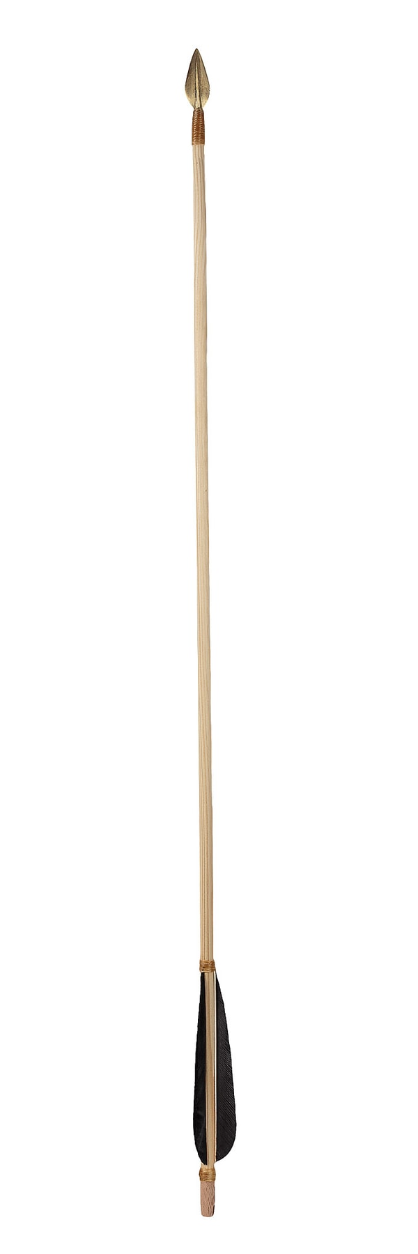 Broad Leaf-Shaped Arrow — Black Fletching — Pack of 10